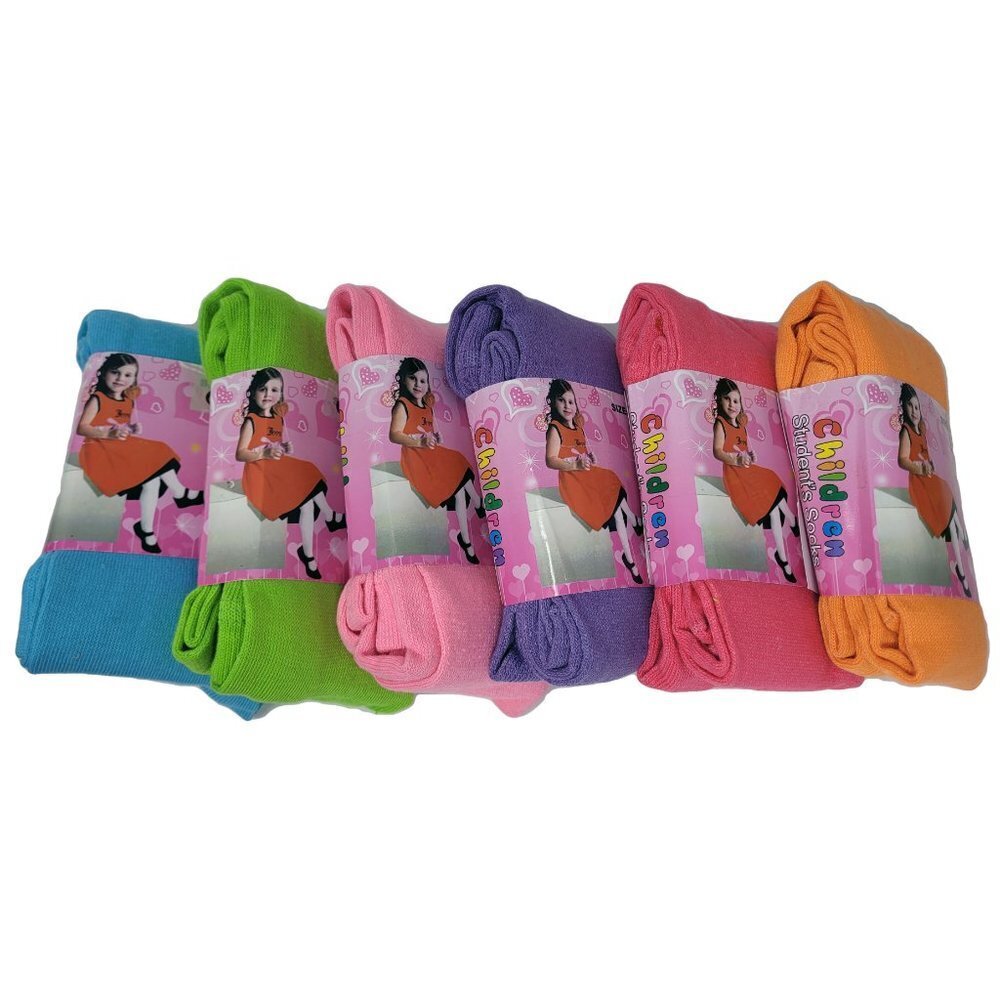 Bundle of Girls' Winter / School Tights, Variety of Colors, 3 pairs, size 6-8